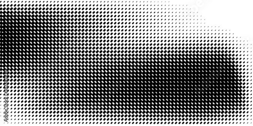 Abstract geometric black and white deco art halftone hexagone and triangle print pattern