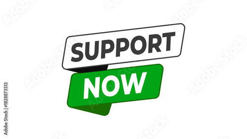Fotografía Support now call to action banner graphic