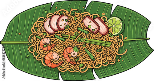 Appetizing Graphic: Mie Goreng / Fried Noodles Illustration