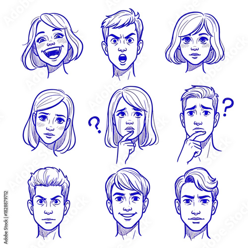 Diverse Emotional Expressions - A Study in Human Faces.