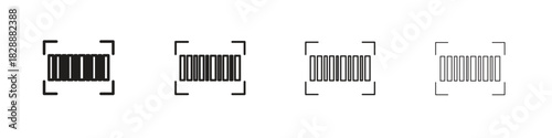 Barcode read icons. premium symbol. Vector sign icon logo template.