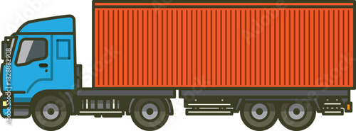 真横から見たトレイラーのイラスト