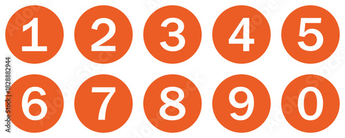 Colorful Numbered Bullet Points Set – Flat Infographic Markers, Triangle Arrow Labels & Typographic
 Digit Icons Collection