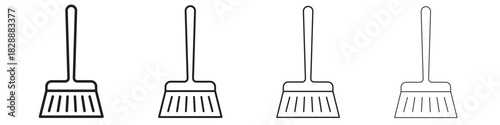 Broom icons. premium symbol. Vector sign icon logo template.