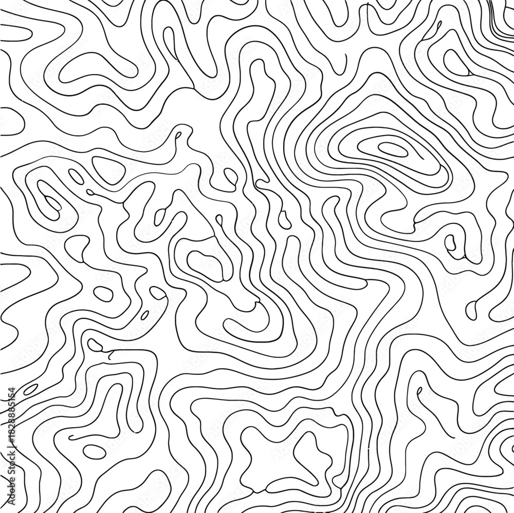 Fototapeta premium Abstract topographic map contour lines pattern background