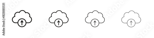 Cloud upload icons. premium symbol. Vector sign icon logo template.