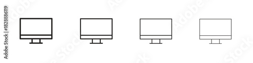Computer screen icons. premium symbol. Vector sign icon logo template.