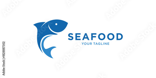 Seafood logo design with fish concept