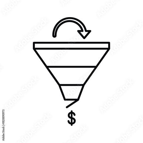 Geological Cross-section Line Icon
