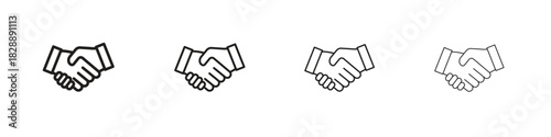 Handshake icons. premium symbol. Vector sign icon logo template.