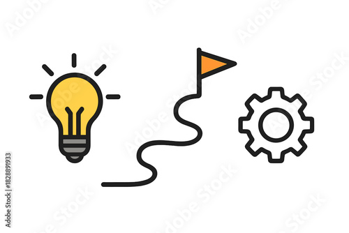 Strategic path from innovative idea to successful implementation and mechanical process flow