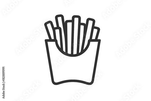 French fries served in a paper container representing quick service restaurant food