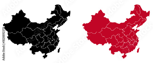 china map administrative division vector