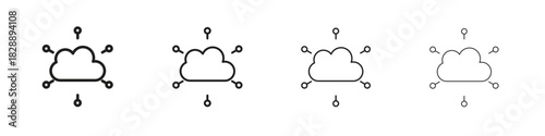 Network cloud icons. premium symbol. Vector sign icon logo template.