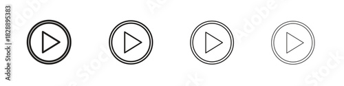 Free Download Play icons. premium symbol. Vector sign icon logo template. - GFXLoad