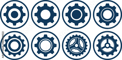 Logo Engrenage tool Icons Set 