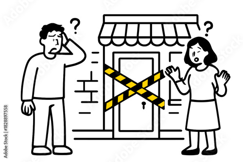 Customers confused by sudden closure of small business shop entrance