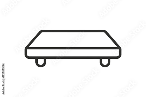 Minimalist outline design of a futuristic generic transportation vehicle or automobile