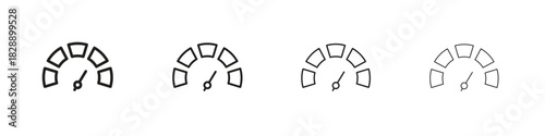 Tachometer icons. premium symbol. Vector sign icon logo template.