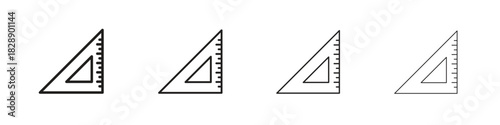 Triangle ruler icons. premium symbol. Vector sign icon logo template.