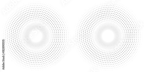 halftone dot abstract background. black circle lines pattern. Futuristic technology concept. Suit for cover, poster, banner, brochure, header, website