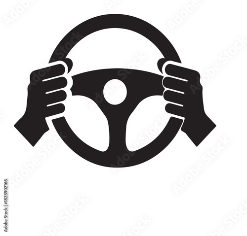 Black and white cartoon illustration of a hand holding a stop smoking sign icon