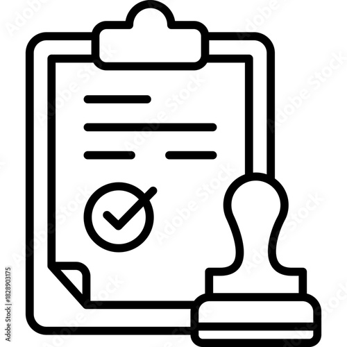 Approved outline icon