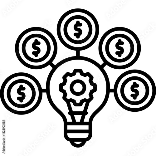 Crowdfunding outline icon