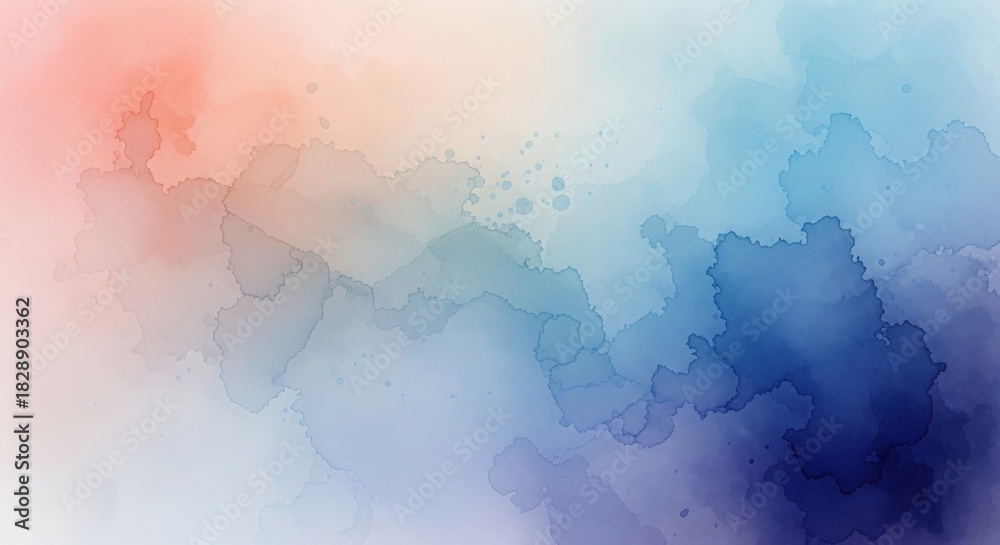 Obraz premium Soft Watercolor Gradient. Misty Color Flow Abstract Wallpaper.