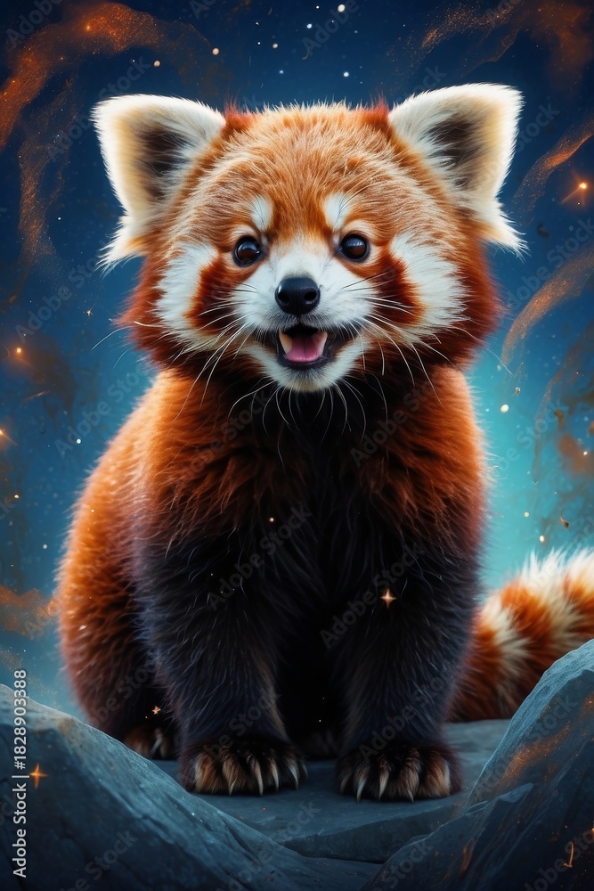 Obraz premium illustration of red panda 