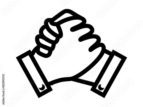 Soul Brother Handshake Icon, Unity, Brotherhood, and Connection Symbol Illustration