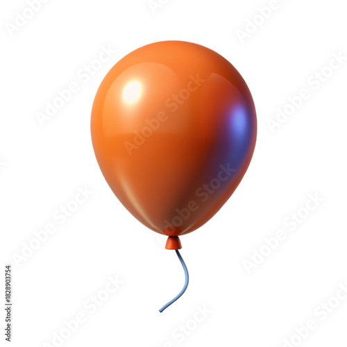 red balloon isolated on white