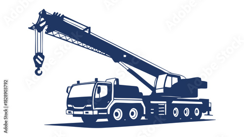 Industrial crane truck vehicle