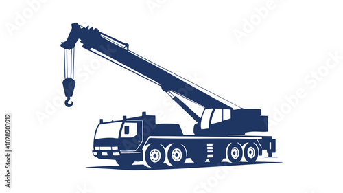 Mobile construction crane icon