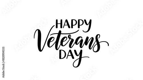 Express heartfelt gratitude this Veterans Day with this elegant calligraphic design, honoring our heroes