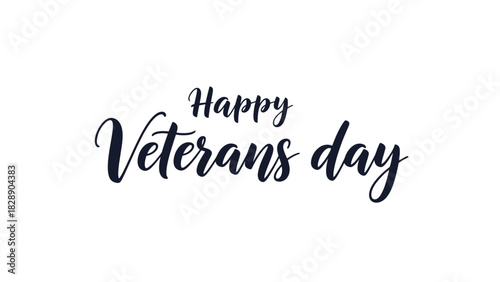 Express heartfelt gratitude this Veterans Day with this elegant calligraphy design for cards and banners