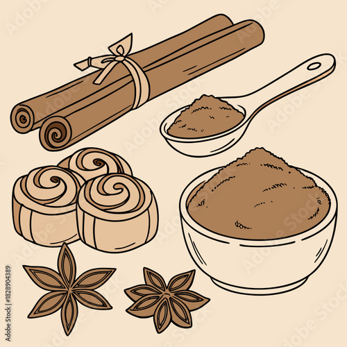 Wholesome Goodness Cinnamon Rolls, Spices, and Flavorful Delights for Baking