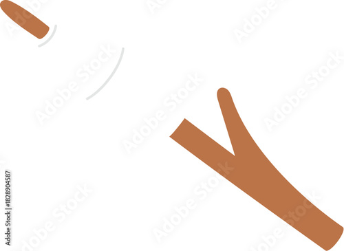 Toasted Marshmallow on Wooden Stick, Roasting Marshmallow over Campfire Stick illustration