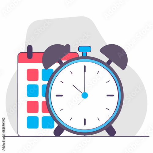 alarm clock with white background