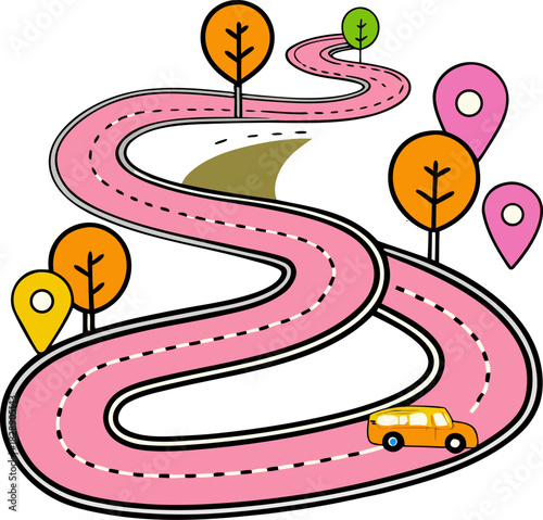 GPS navigator pointer on city map, navigation, logistics, geography, communication, transport, travel theme concept.