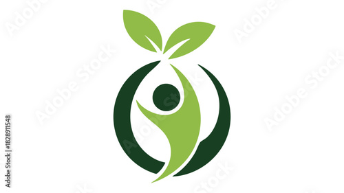 Healthy life growth nature logo