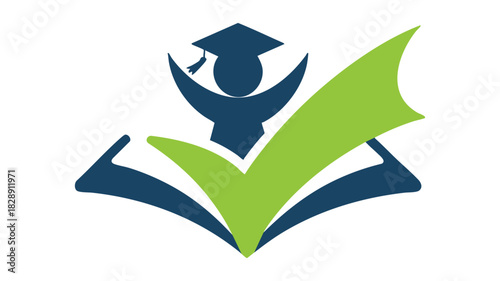 Education success checkmark logo