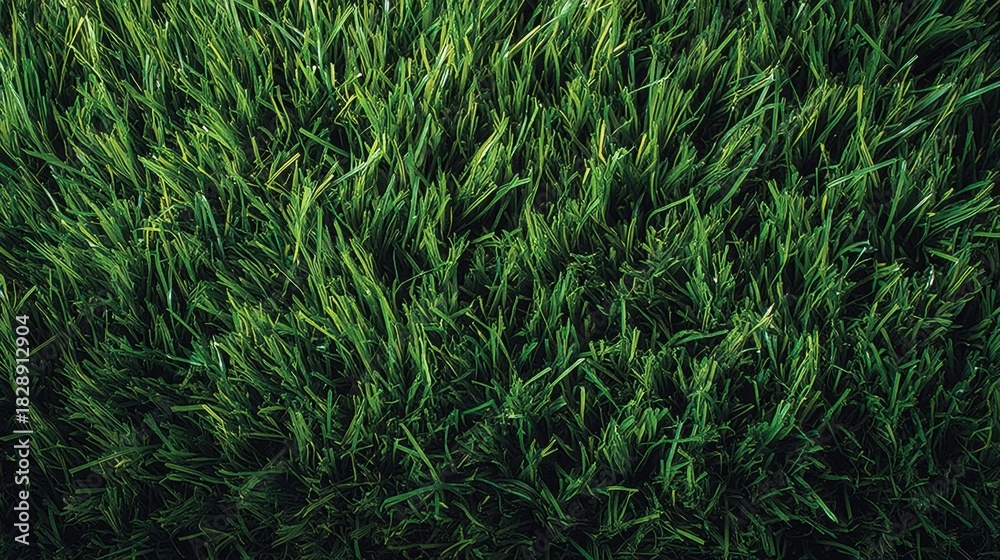 Obraz premium Lush Green Grass Texture with Vivid Blades Rolled Up in Freshness and Natural Light, Perfect for Backgrounds, Nature Themes, Gardening and Landscaping Projects