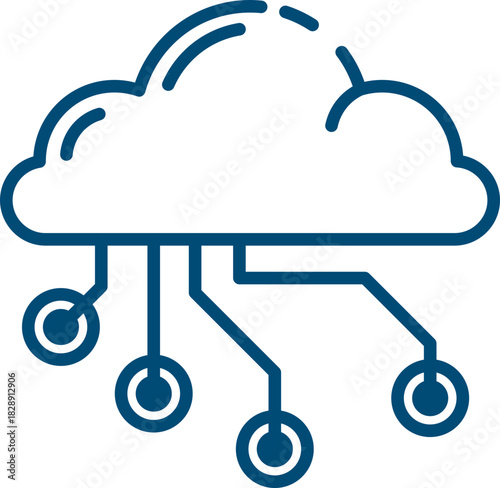 Cloud Data Storage Icon