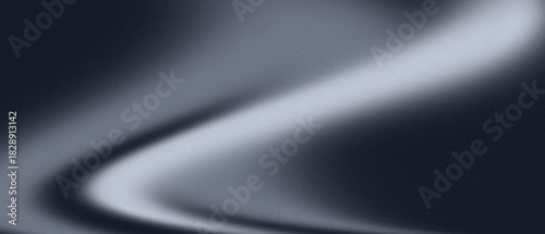 Grainy Curved Light Streak on Dark Gradient – Abstract Motion Background in Blue and Gray