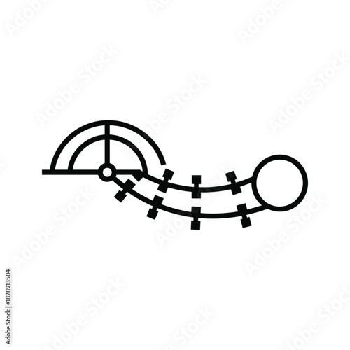 Line Art Icons of Gym Equipment: Treadmill, Weight Machines, and Cardio Gear for Fitness Workouts