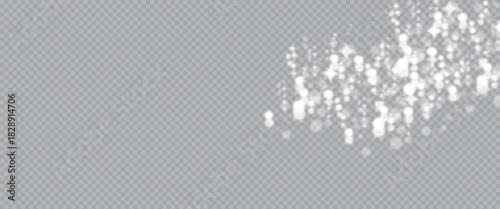 Winter background PNG with falling snow in darkness abstract vector background