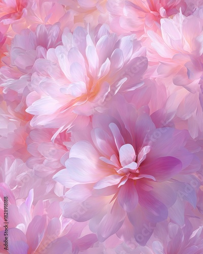 Dreamy Pink Floral Abstract - Soft Petals and Ethereal Light.