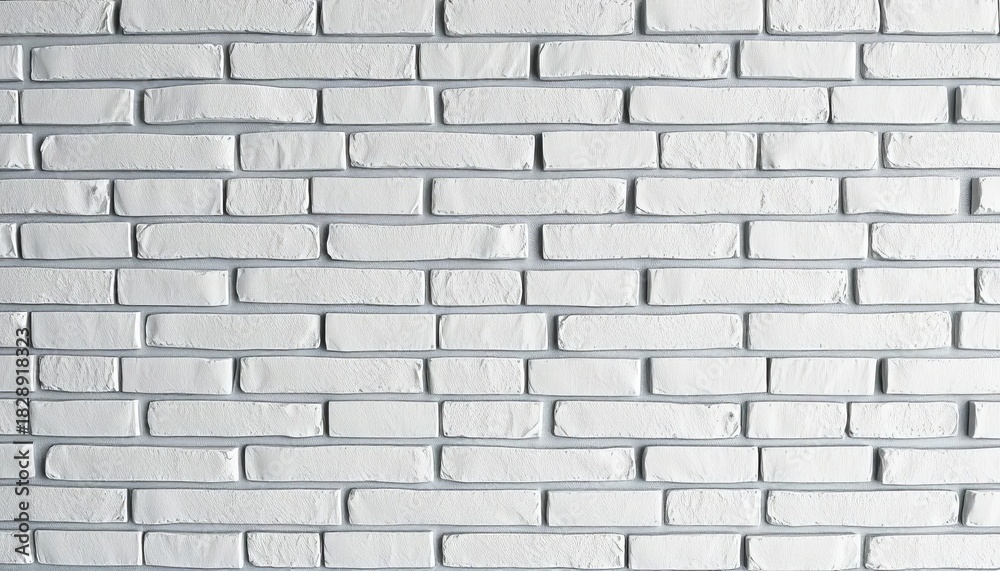 Fototapeta premium Subtle grey and white brick tile pattern, textured wall background, shadow, photography