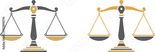 Scales of Justice and Balance Icons